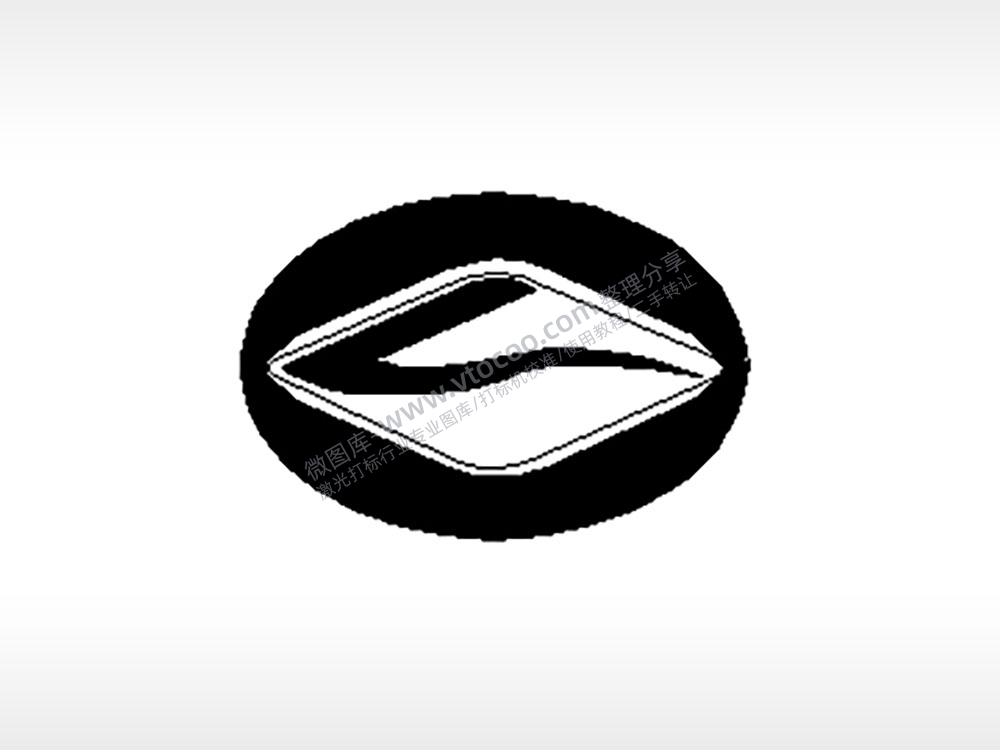 陆风汽车车标雕刻挂坠项链PLT格式激光打标文件通用矢量图