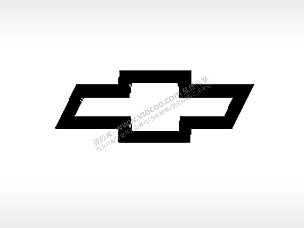 雪佛莱汽车车标雕刻挂坠项链PLT格式激光打标文件通用矢量图