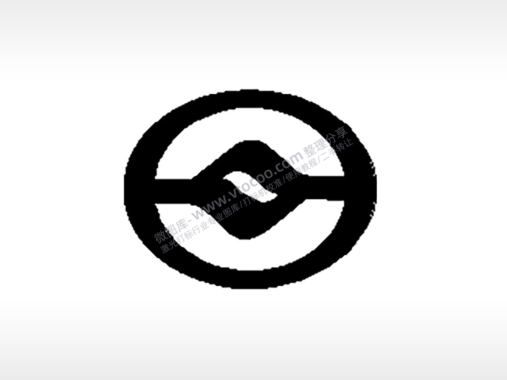 黄海汽车车标雕刻挂坠项链PLT格式激光打标文件通用矢量图