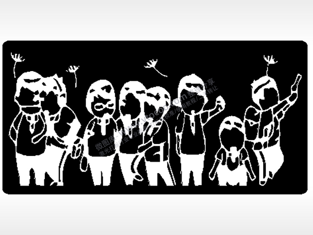 友谊长存青春毕业季PLT格式激光打标文件通用矢量图