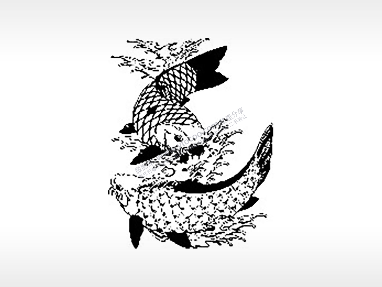 锦鲤好运莲花荷塘飞禽走兽PLT格式激光打标文件通用矢量图