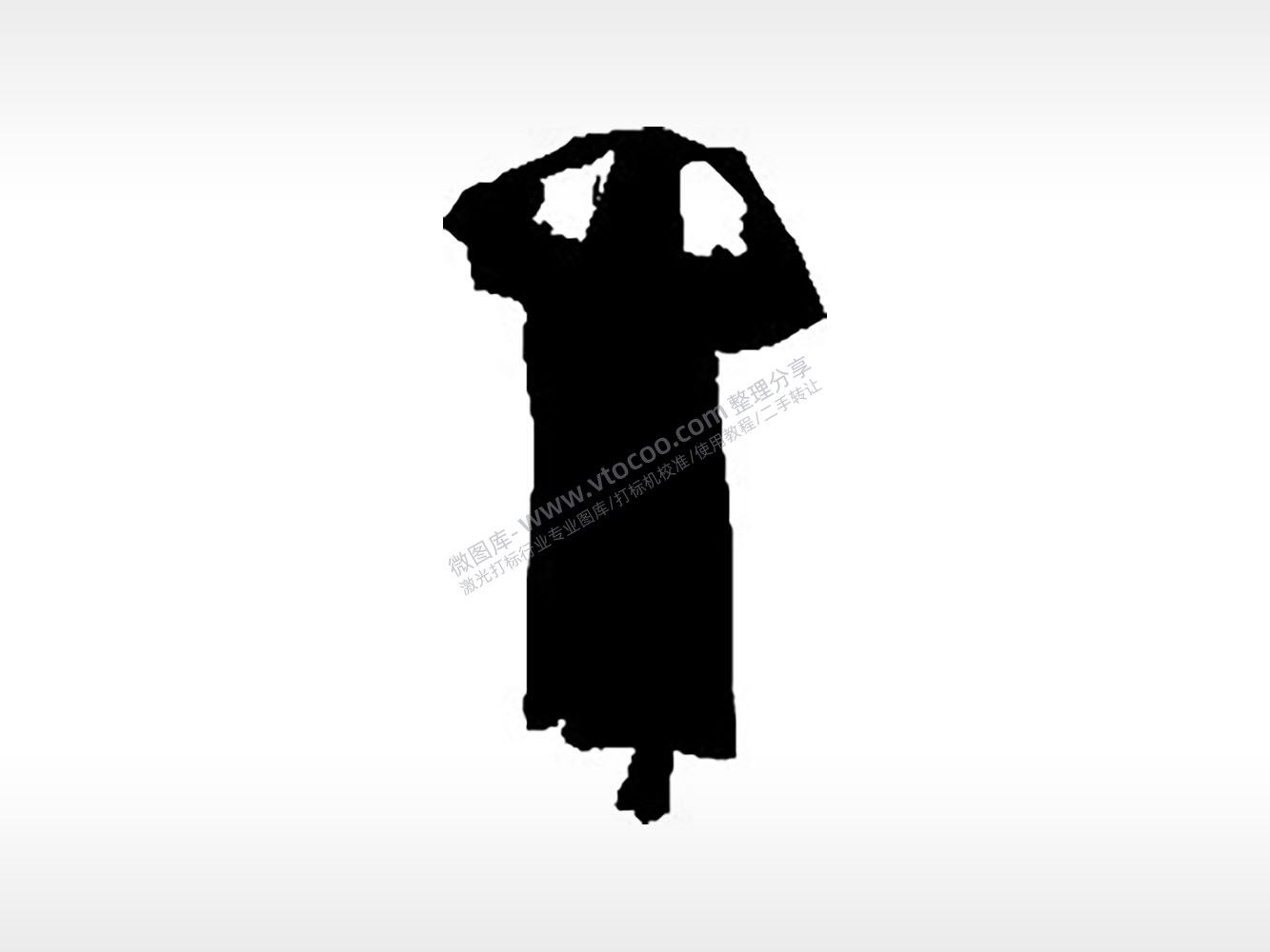 毕业典礼服毕业季PLT格式激光打标文件通用矢量图