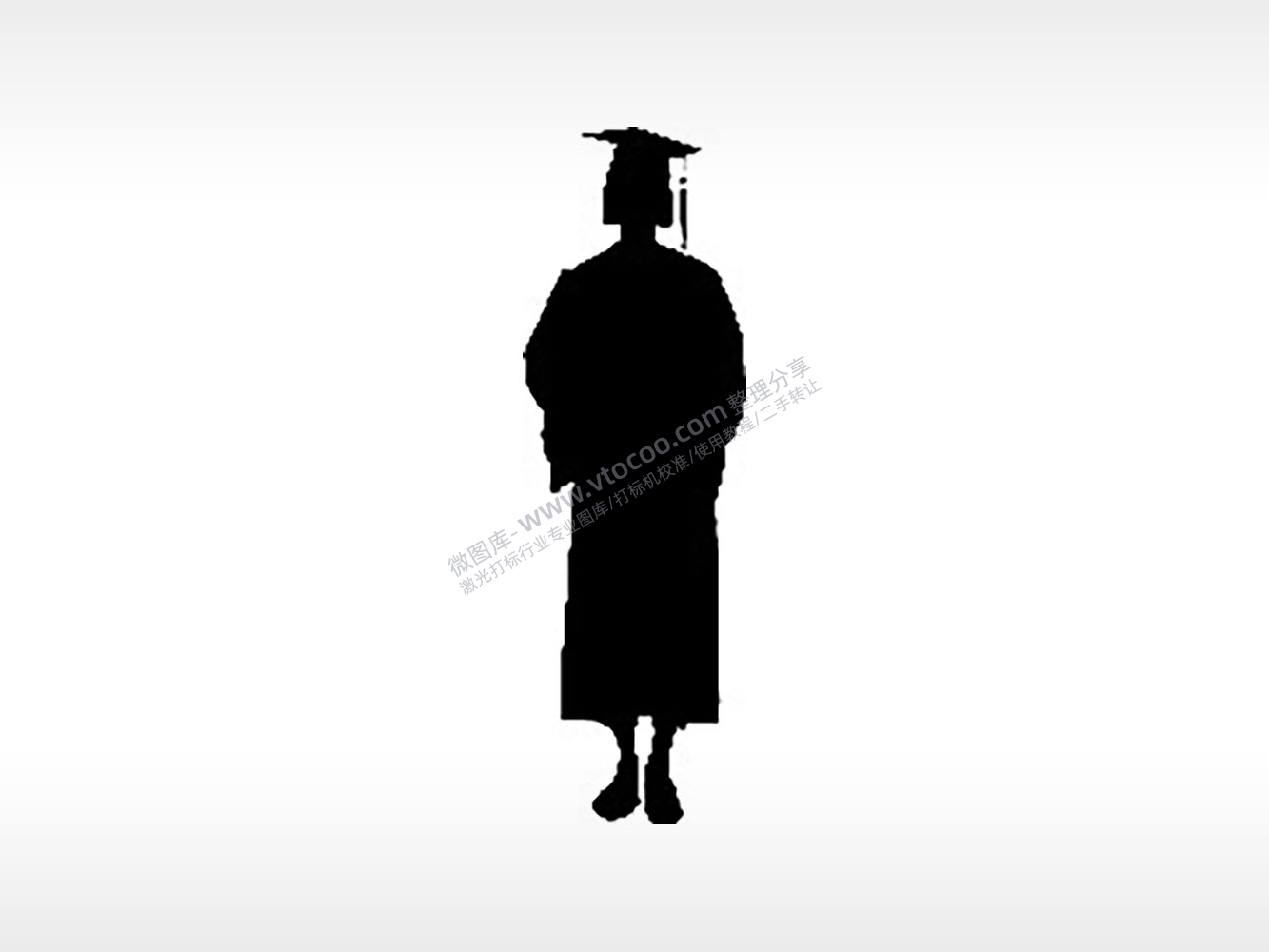毕业典礼服毕业季PLT格式激光打标文件通用矢量图