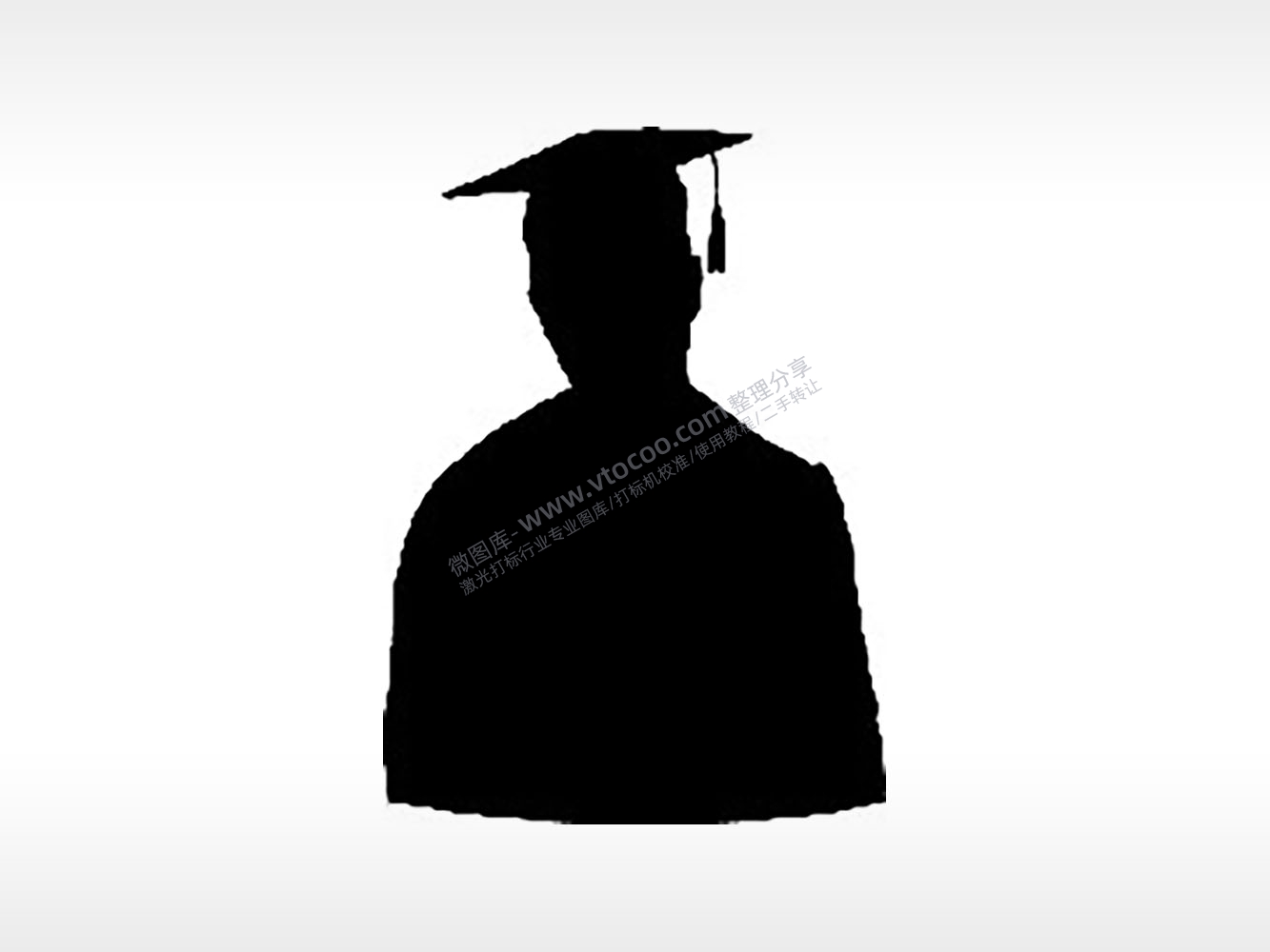 毕业典礼服毕业季PLT格式激光打标文件通用矢量图