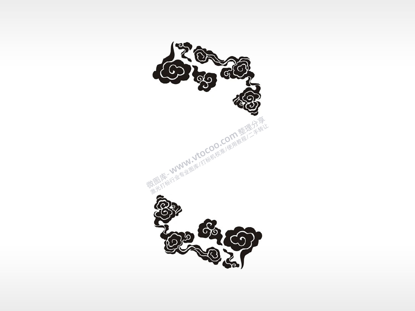 如意祥云浮云防丢钥匙牌PLT格式激光打标文件通用矢量图