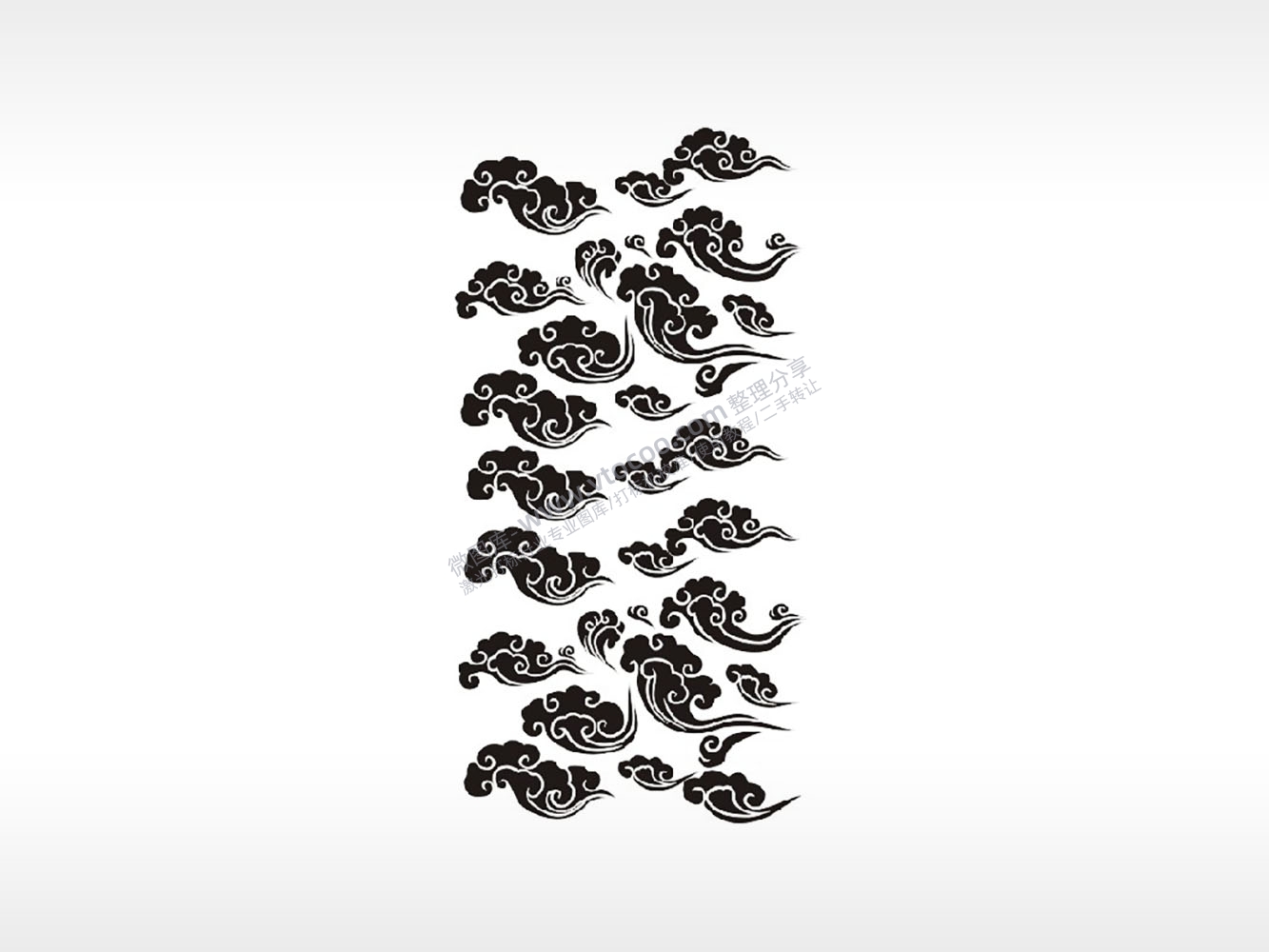 飞云如意祥云防丢钥匙牌PLT格式激光打标文件通用矢量图