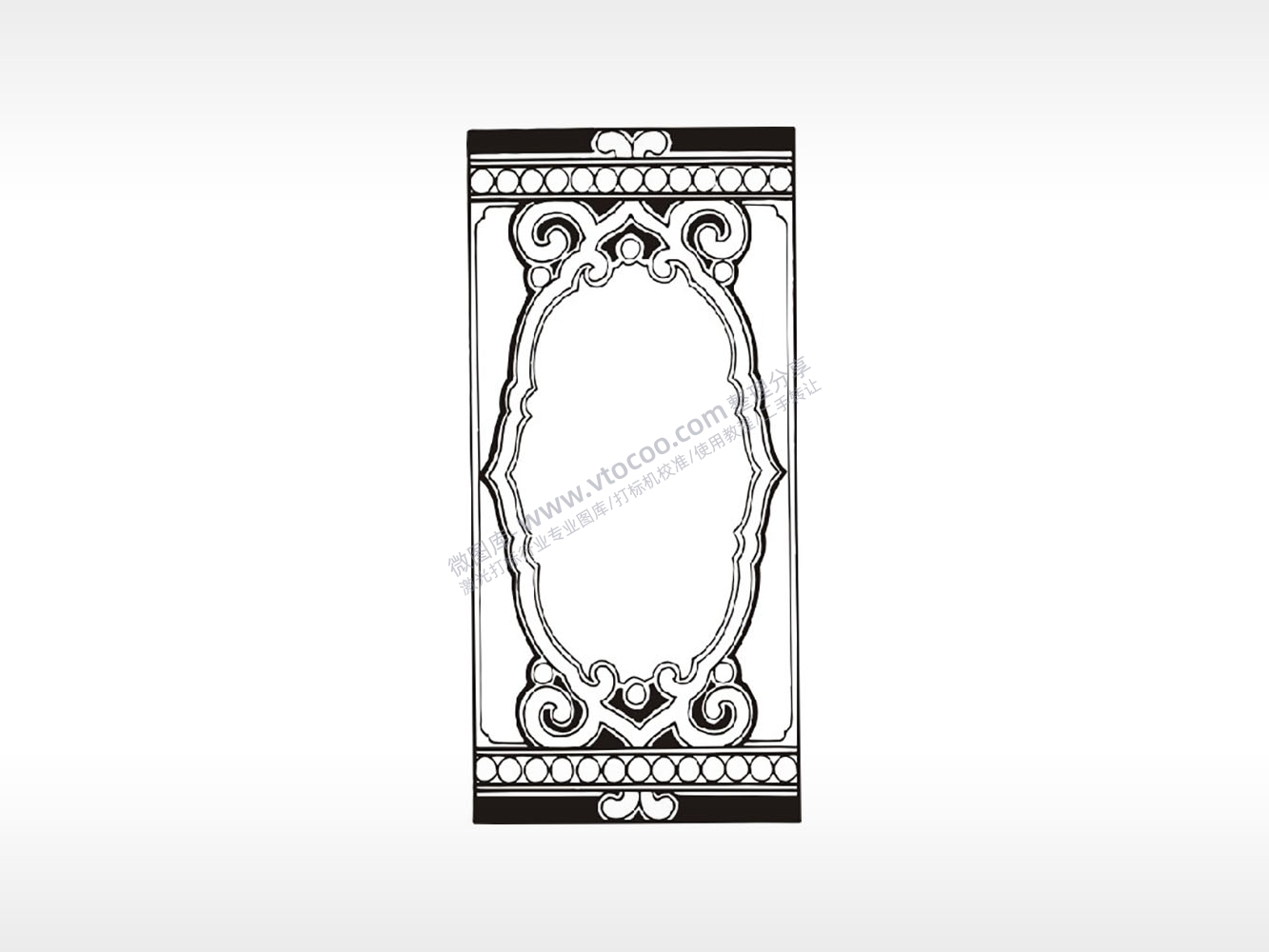 镜子圆珠边框防丢钥匙牌PLT格式激光打标文件通用矢量图