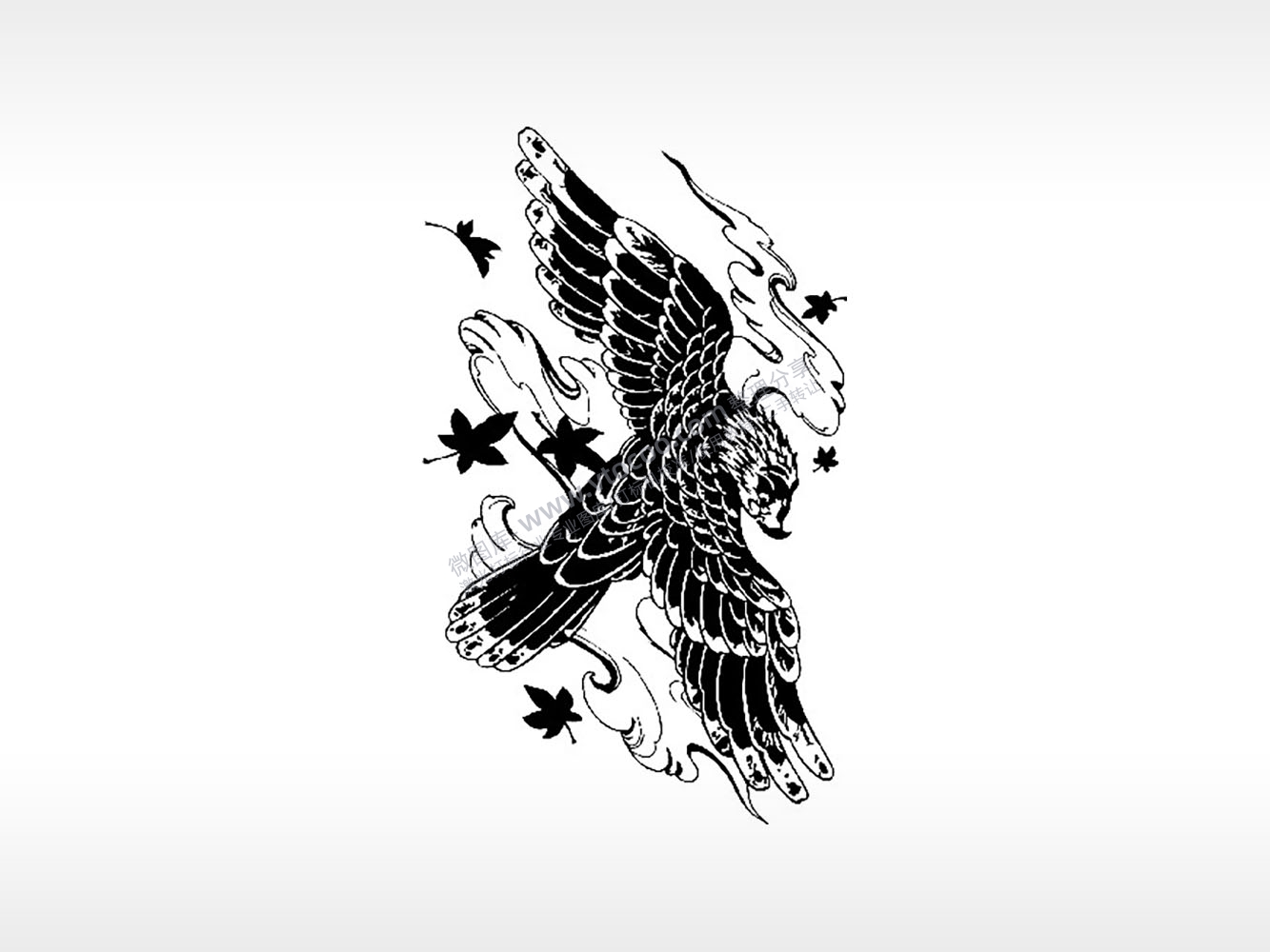 老鹰遨游天际自由和独立飞禽走兽PLT格式激光打标文件通用矢量图