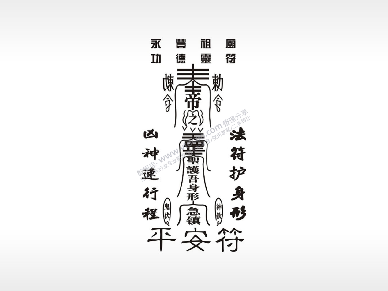 平安符法符护身形防丢钥匙牌PLT格式激光打标文件通用矢量图