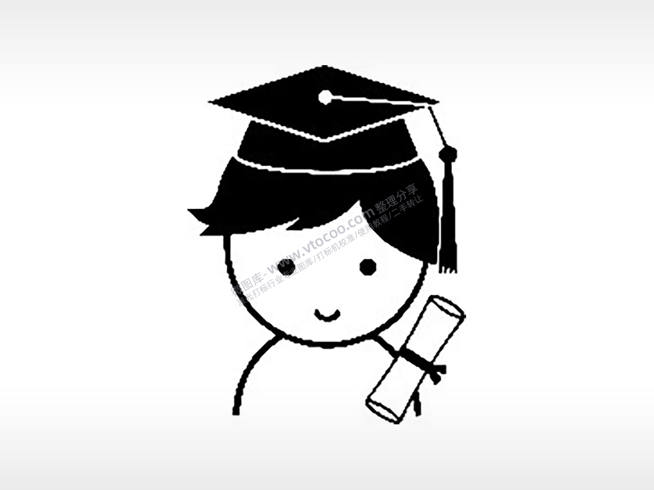 毕业典礼头像证书毕业季PLT格式激光打标文件通用矢量图