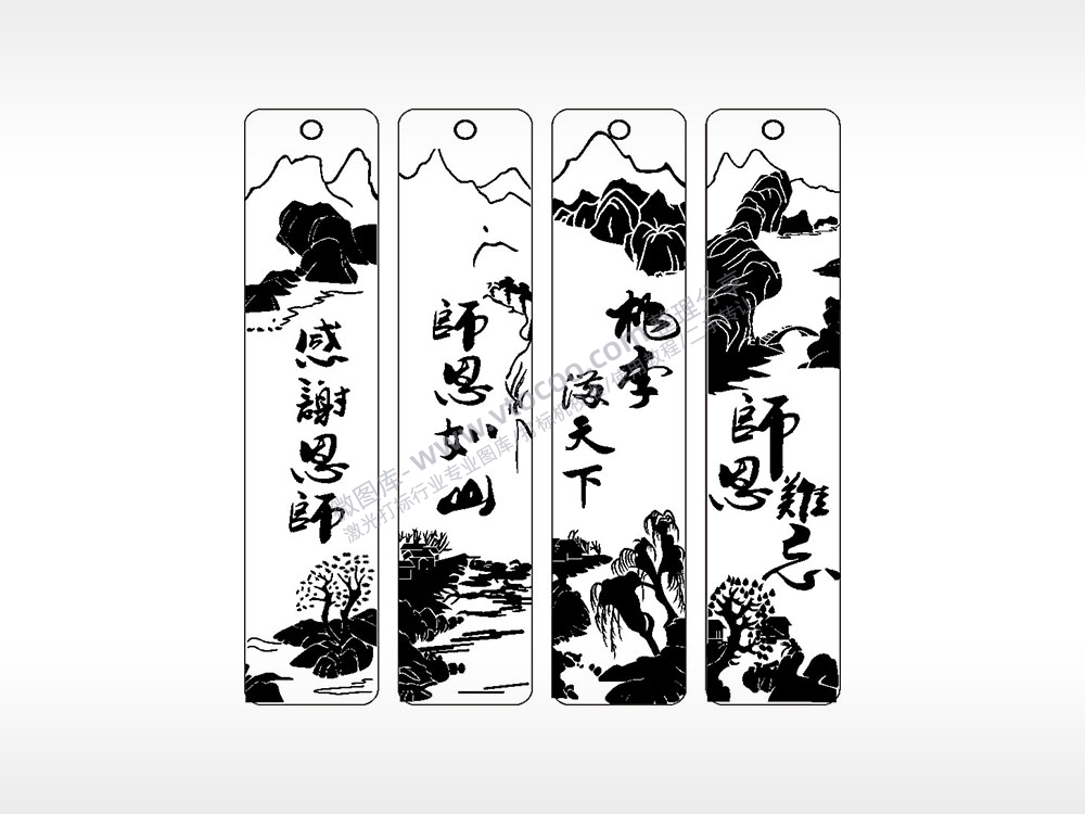 师恩如山感恩师恩难忘桃李满天下AI8.0格式激光打标文件通用矢量图