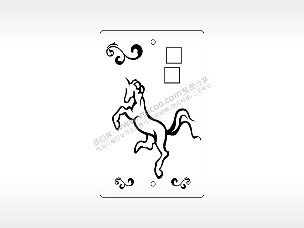 天马填字汽车挂件AI8.0格式激光打标文件通用矢量图