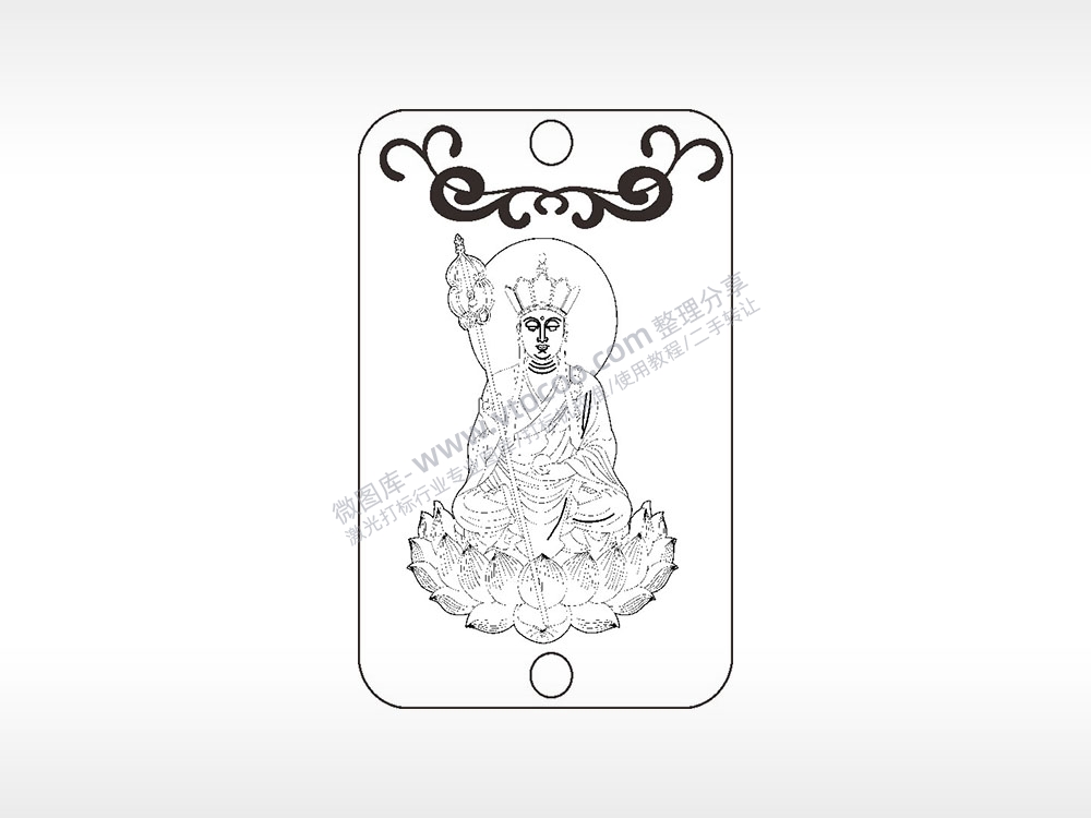 唐三藏汽车挂件AI8.0格式激光打标文件通用矢量图