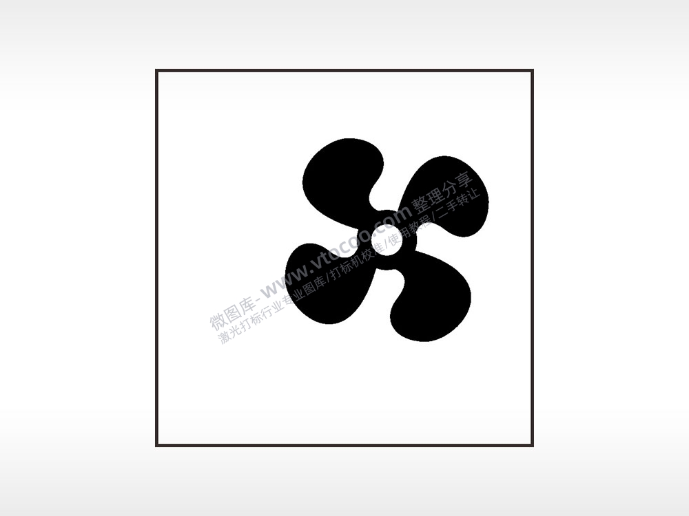 冷风暖气风扇汽车按键AI8.0格式激光打标文件通用矢量图