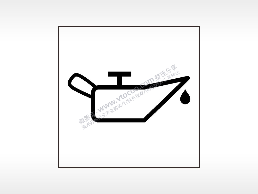 机油压力过低机油量不足汽车按键AI8.0格式激光打标文件通用矢量图