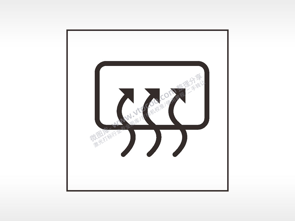 后窗玻璃除雾除霜汽车按键AI8.0格式激光打标文件通用矢量图