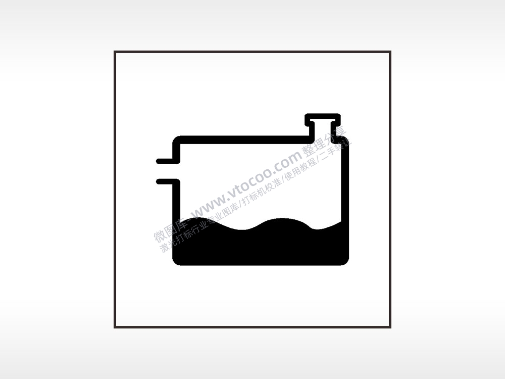 冷却液不足汽车按键AI8.0格式激光打标文件通用矢量图