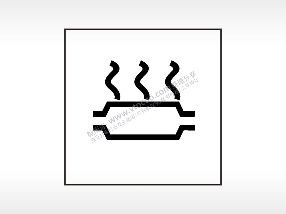过热预警汽车按键AI8.0格式激光打标文件通用矢量图