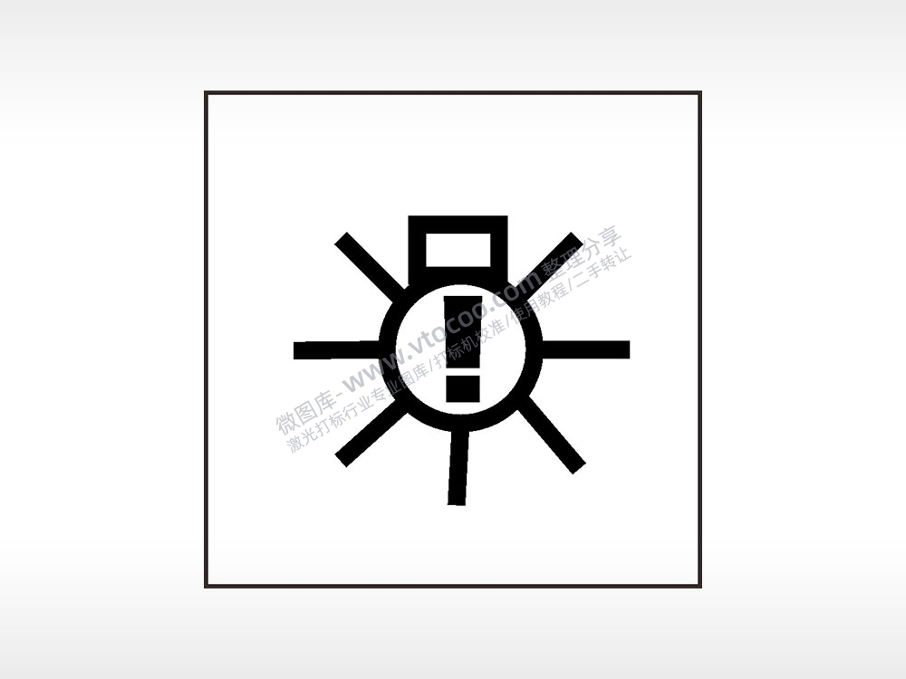 汽车某处灯光故障汽车按键AI8.0格式激光打标文件通用矢量图
