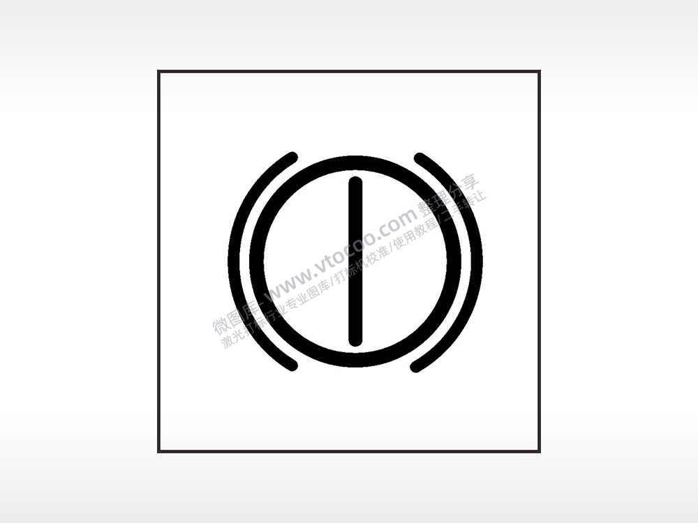 胎压监测系统(TPMS)在报警汽车按键AI8.0格式激光打标文件通用矢量图