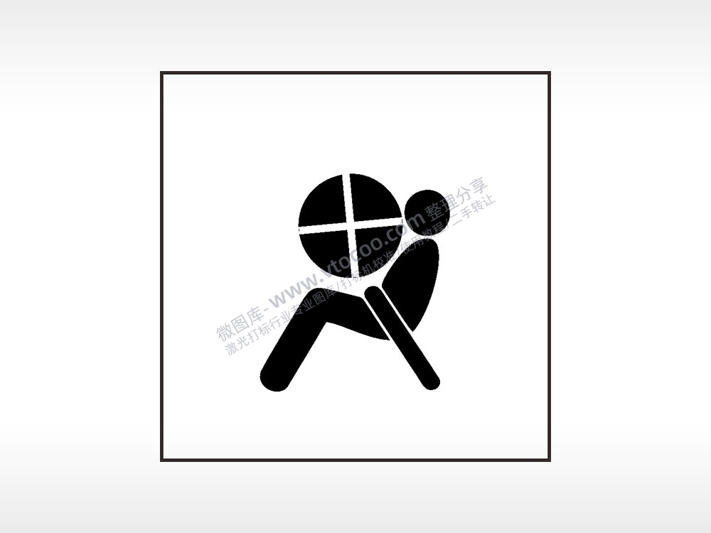 安全气囊故障汽车按键AI8.0格式激光打标文件通用矢量图