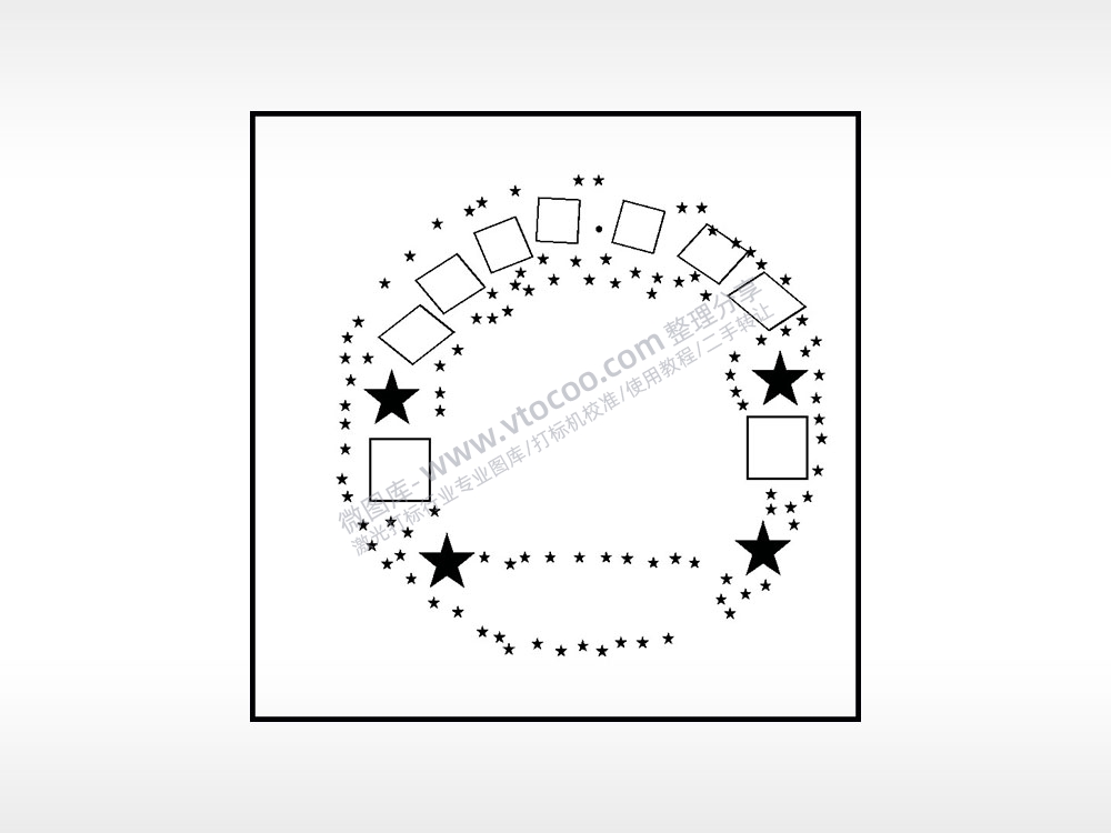 填字星星边框生日礼物AI8.0格式激光打标文件通用矢量图