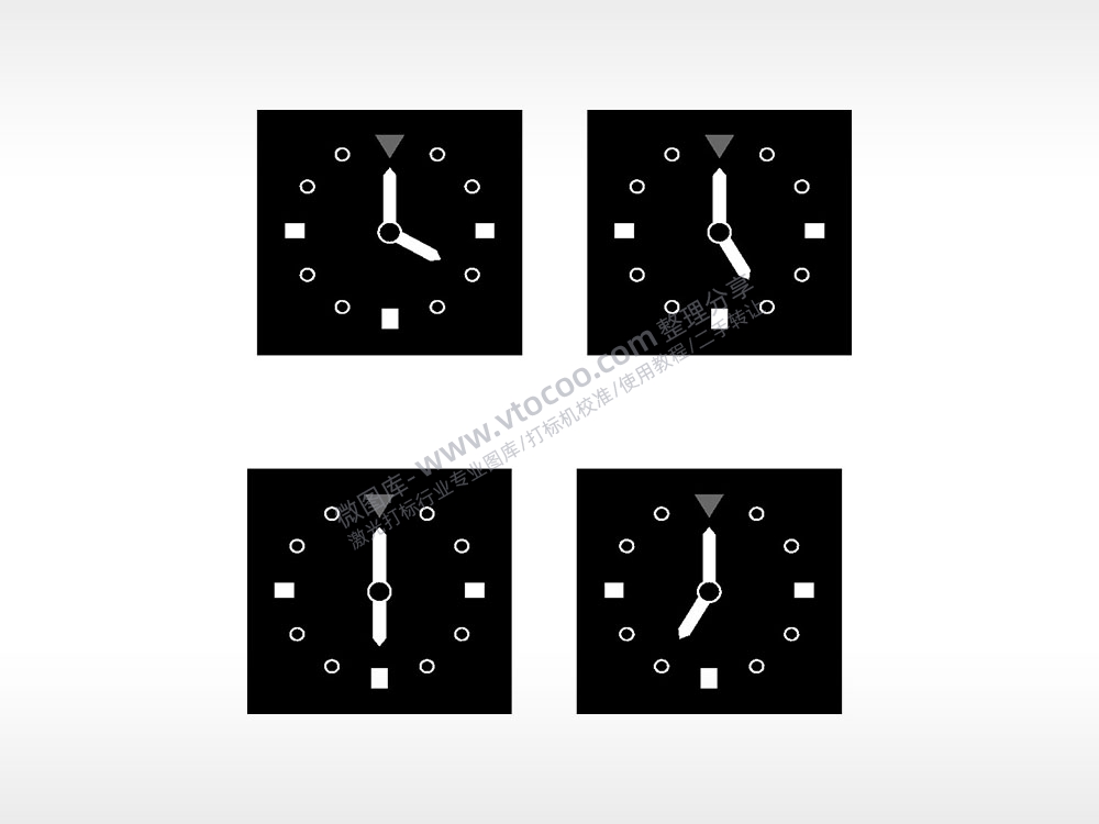 时钟表4点至7点日常生活大全AI8.0格式激光打标文件通用矢量图