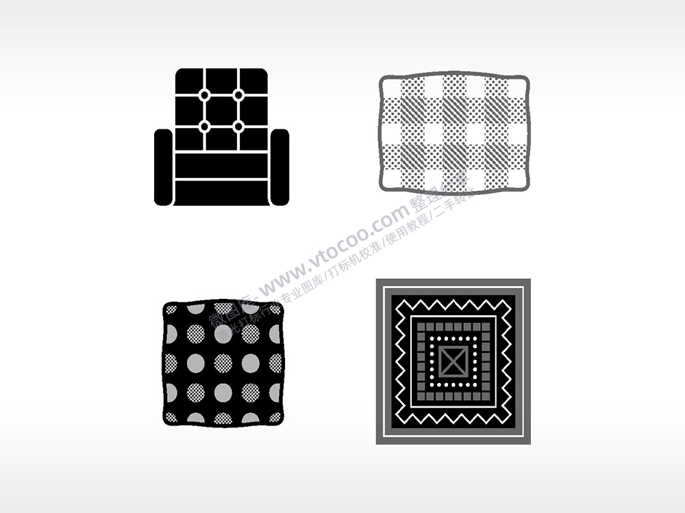 轮椅枕头毯子日常生活大全AI8.0格式激光打标文件通用矢量图