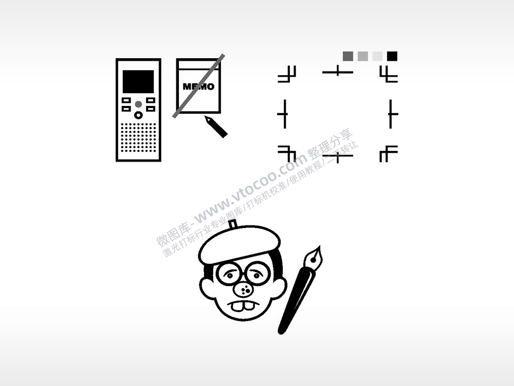 手机备忘录画家日常生活大全AI8.0格式激光打标文件通用矢量图