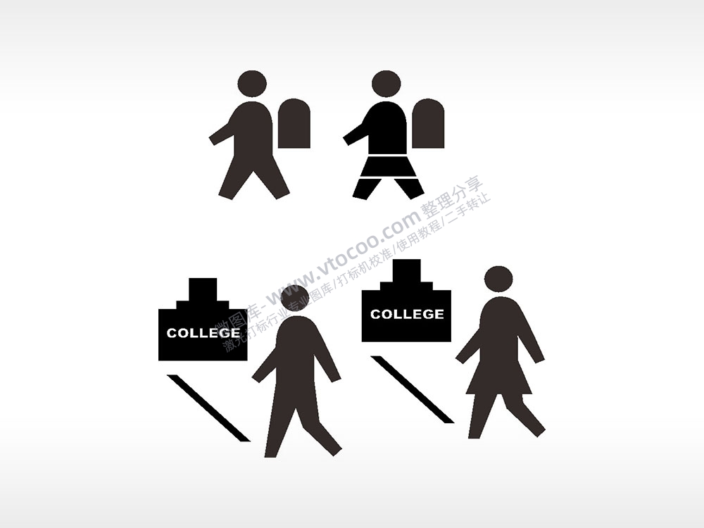 男女上学院日常生活大全AI8.0格式激光打标文件通用矢量图