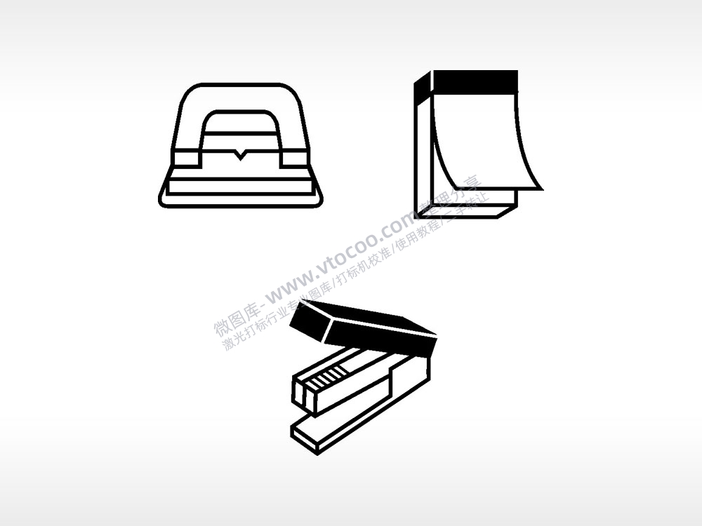 日历订书机日常生活大全AI8.0格式激光打标文件通用矢量图