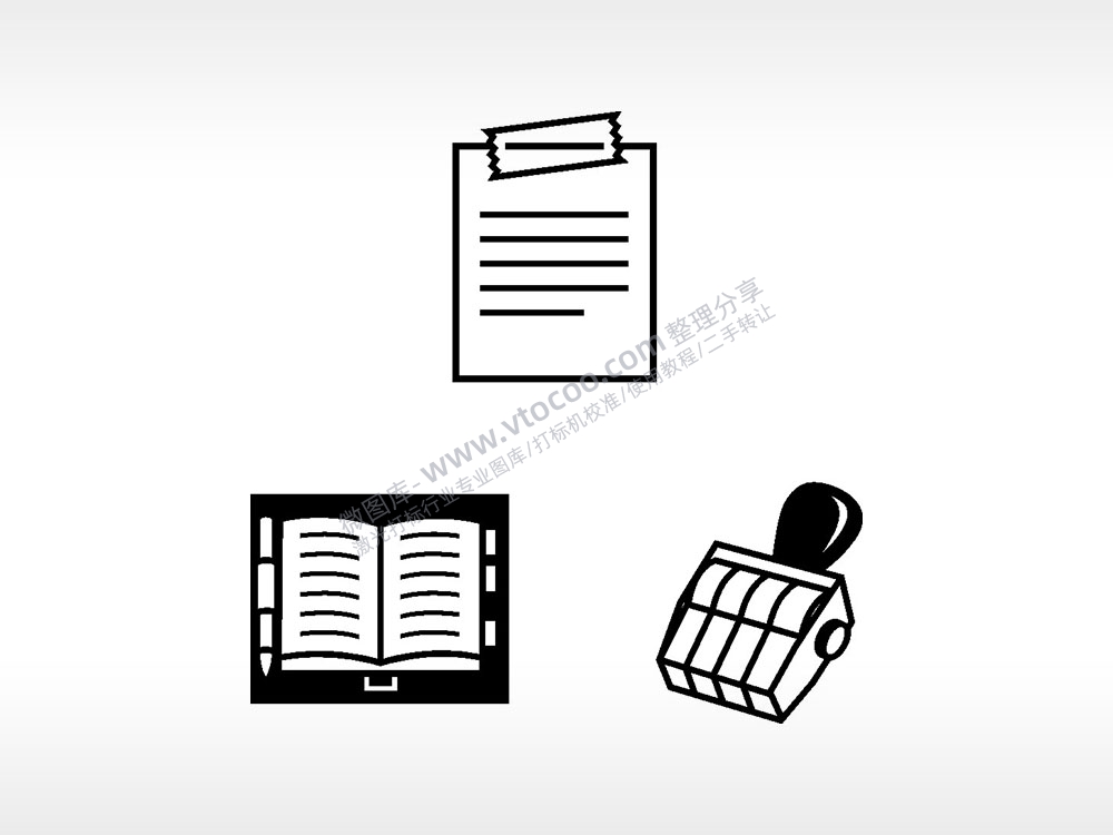 书本笔记日常生活大全AI8.0格式激光打标文件通用矢量图