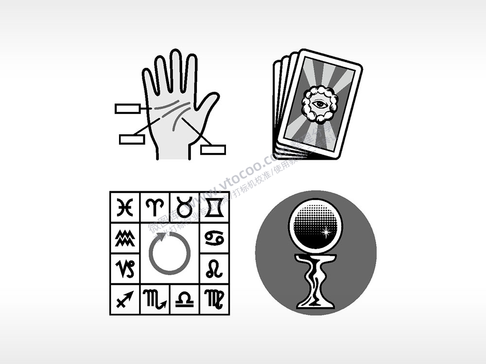 扑克牌手相阿拉伯符号日常生活大全AI8.0格式激光打标文件通用矢量图