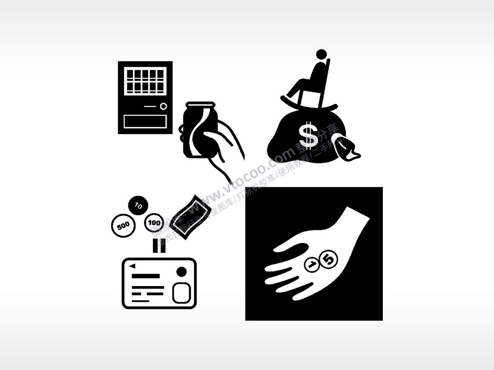 金钱存钱罐贩卖机日常生活大全AI8.0格式激光打标文件通用矢量图