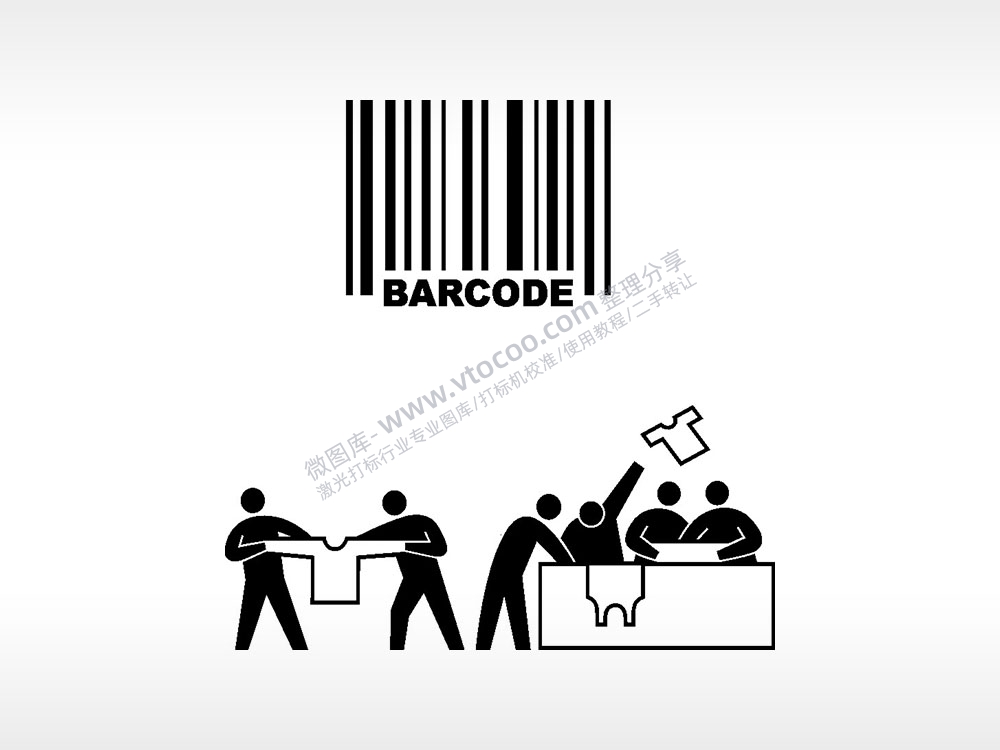 二维码抢衣服大甩卖日常生活大全AI8.0格式激光打标文件通用矢量图