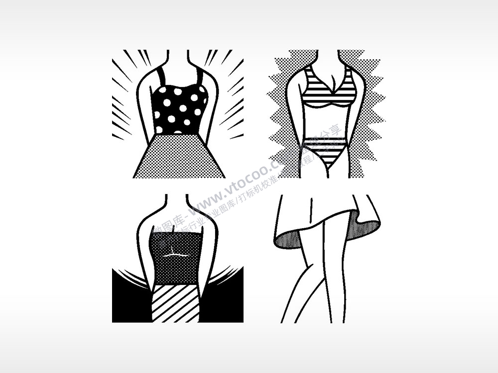 裙子内衣短裙日常生活大全AI8.0格式激光打标文件通用矢量图