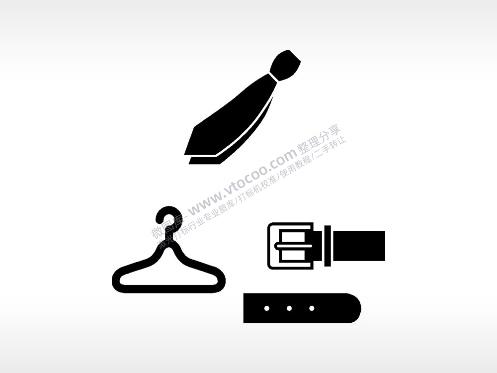 领带衣架皮带日常生活大全AI8.0格式激光打标文件通用矢量图