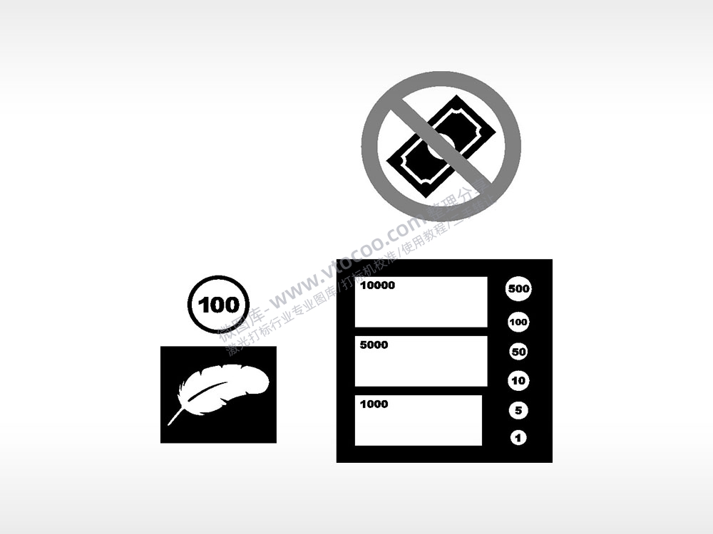 不刷卡零钱羽毛日常生活大全AI8.0格式激光打标文件通用矢量图