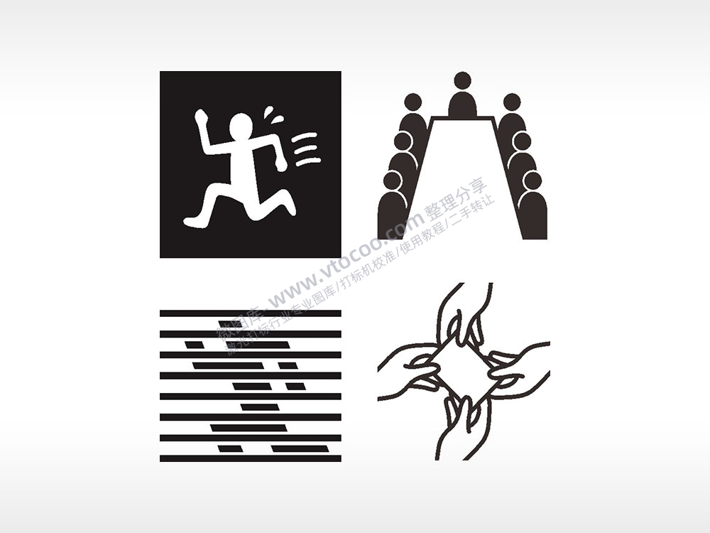 奔跑会议递卡片日常生活大全AI8.0格式激光打标文件通用矢量图