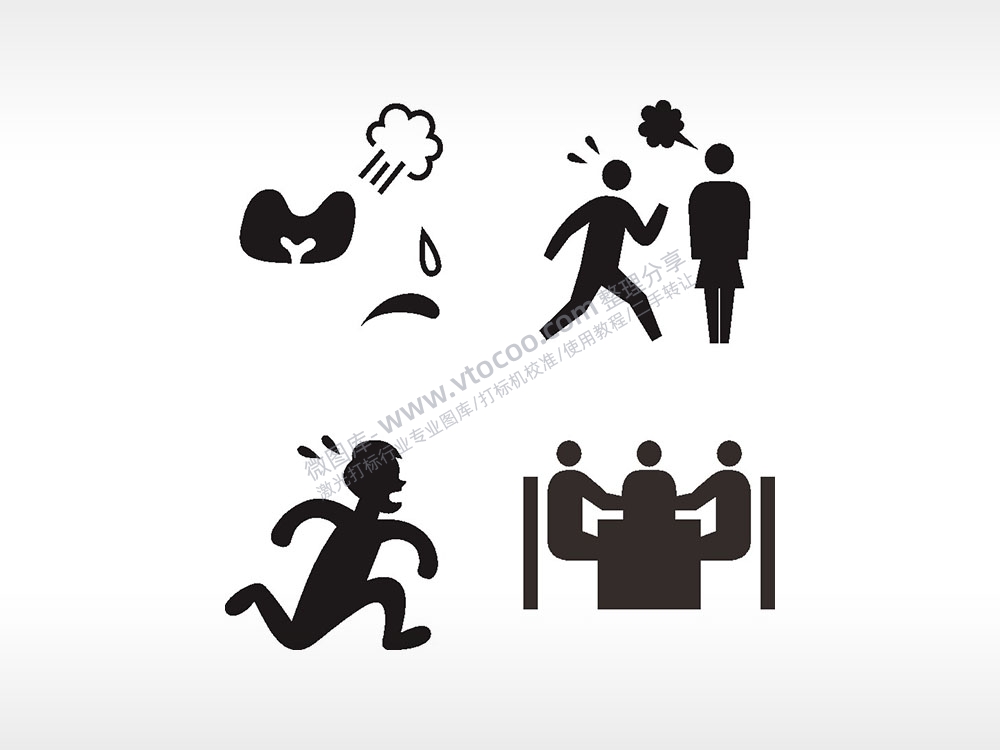 生气争吵打麻将娱乐日常生活大全AI8.0格式激光打标文件通用矢量图