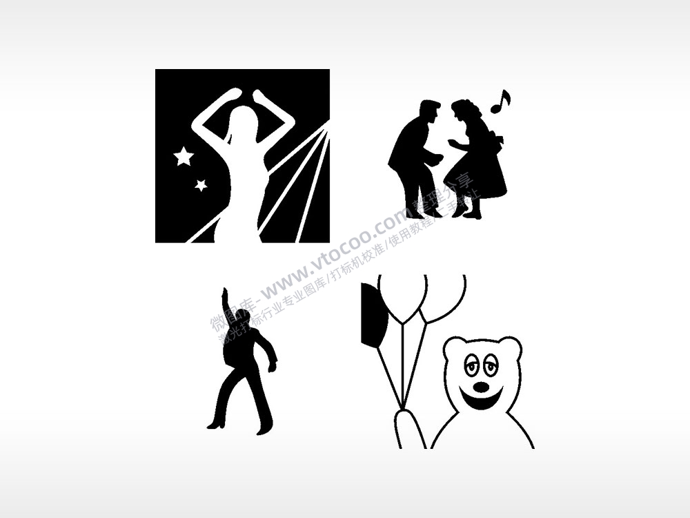 夜场女王晚会跳舞日常生活大全AI8.0格式激光打标文件通用矢量图