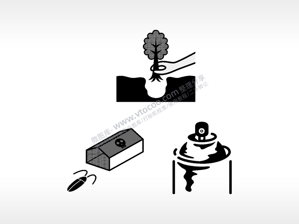 种树蟑螂药喷雾日常生活大全AI8.0格式激光打标文件通用矢量图