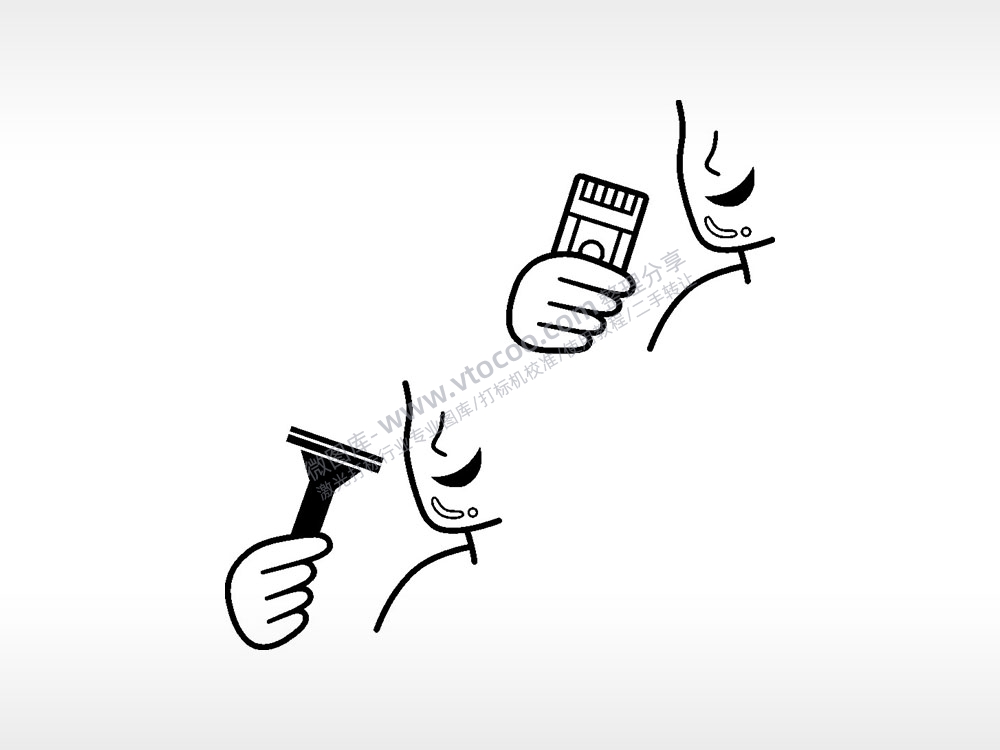 手刮电动剃须刀日常生活大全AI8.0格式激光打标文件通用矢量图