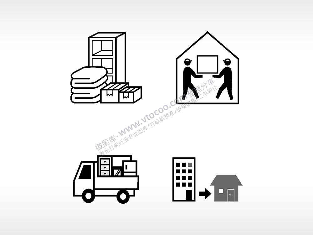 衣柜行李装修搬家日常生活大全AI8.0格式激光打标文件通用矢量图