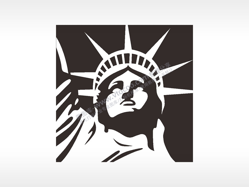 自由女神像日常生活大全AI8.0格式激光打标文件通用矢量图