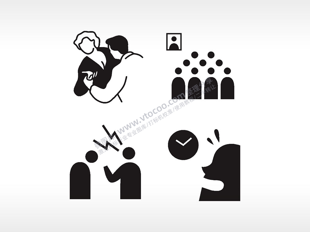 开会议训斥日常生活大全AI8.0格式激光打标文件通用矢量图