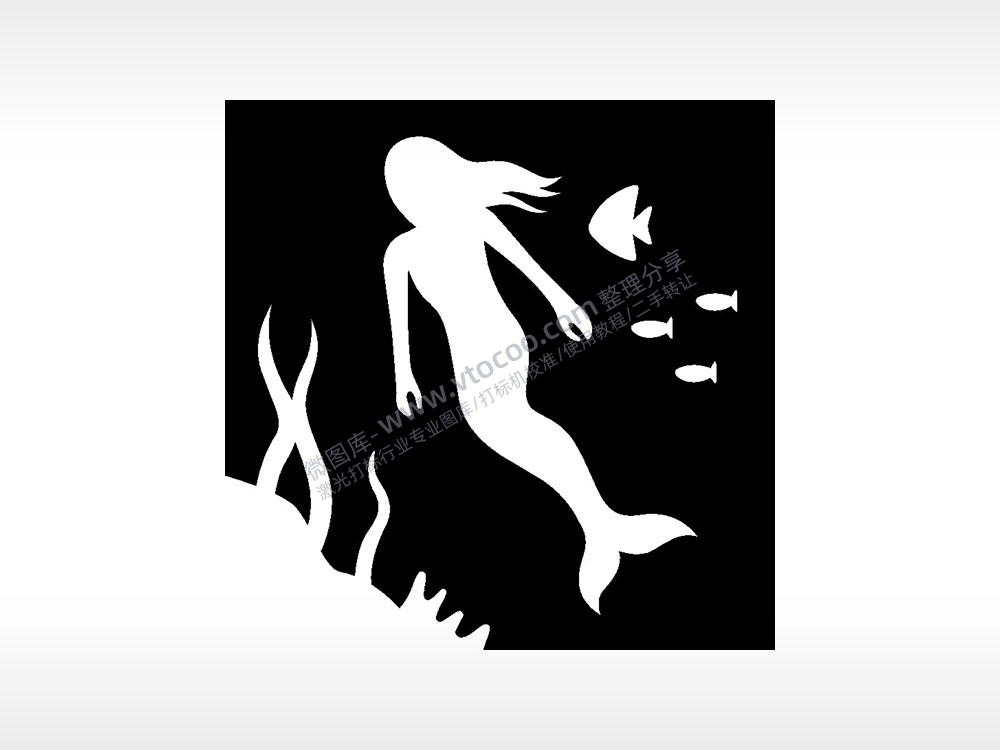 美人鱼日常生活大全AI8.0格式激光打标文件通用矢量图