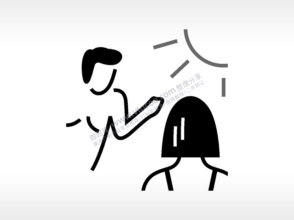 沙滩暴晒日常生活大全AI8.0格式激光打标文件通用矢量图