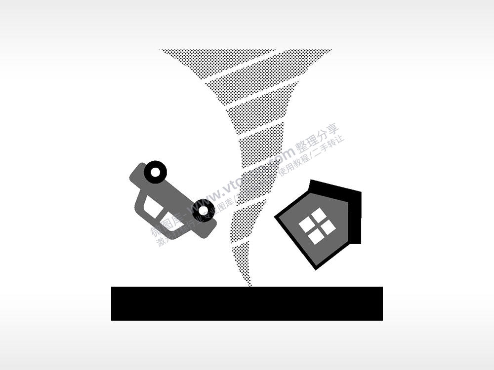 龙卷风自然灾害日常生活大全AI8.0格式激光打标文件通用矢量图