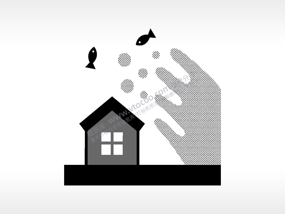 海啸爆发自然灾害常生活大全AI8.0格式激光打标文件通用矢量图